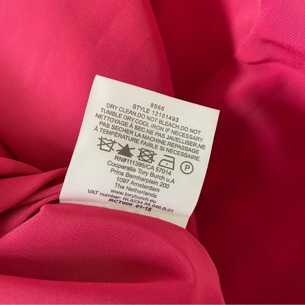 Tory Burch Sonda Silk Runway Tea Length Dress $595 Size 12